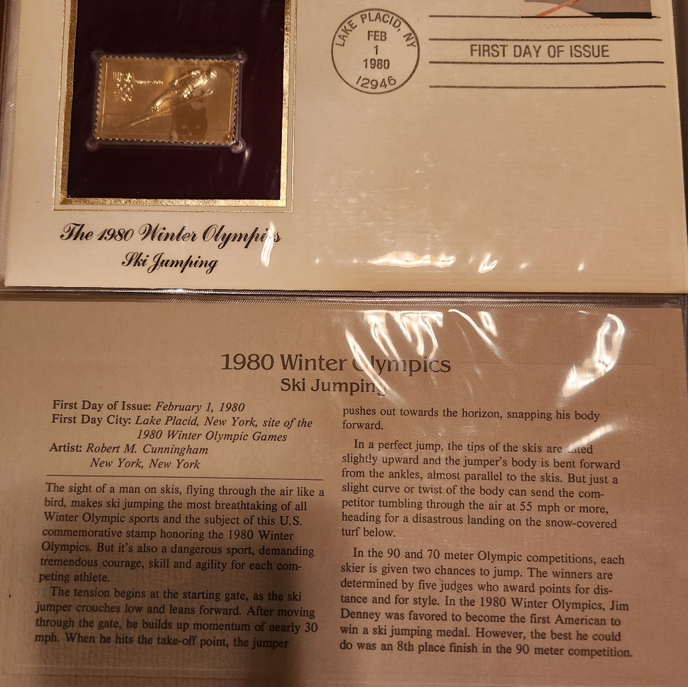 24k gold stamp letter 1980 dated